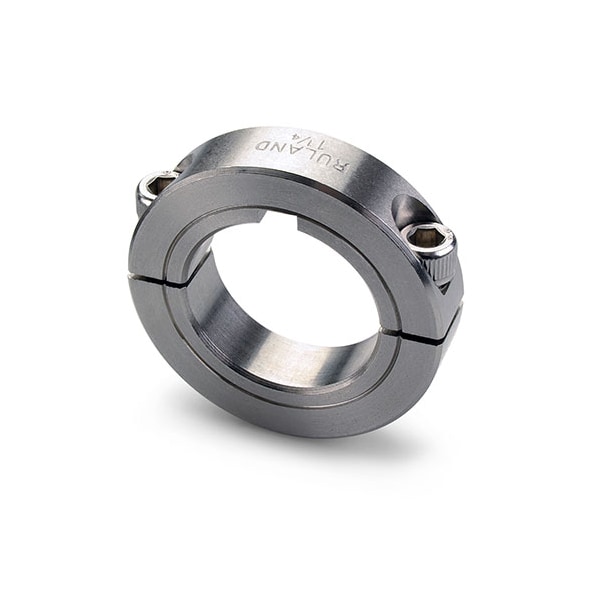 Keyed Shaft Collar, 2pc Clamp, Bore 1.6875", Stainless, W 0.688"